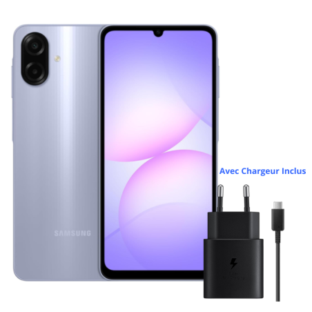 Smartphone Samsung Galaxy A07 4G 6Go 128Go avec chargeur