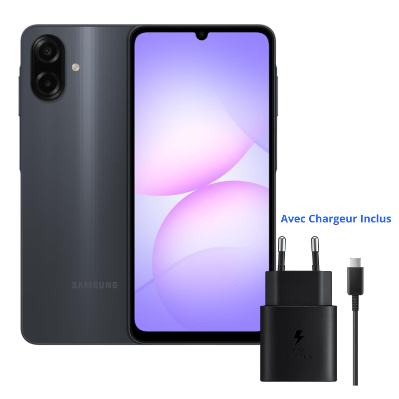 Smartphone Samsung Galaxy A07 4G 6Go 128Go avec chargeur