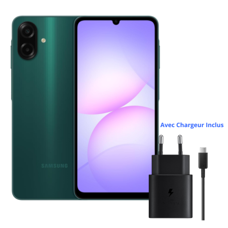 Smartphone Samsung Galaxy A07 4G 4Go 64Go avec chargeur
