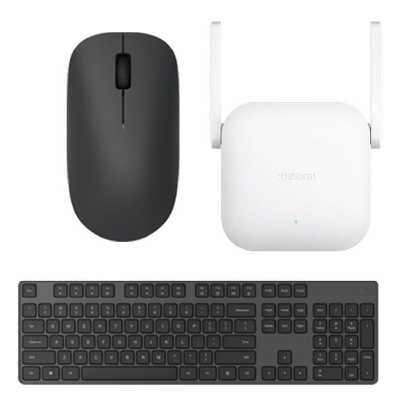 Pack Xiaomi Keyboard And Mouse Combo + Xiaomi Wi-Fi Range Extender N300