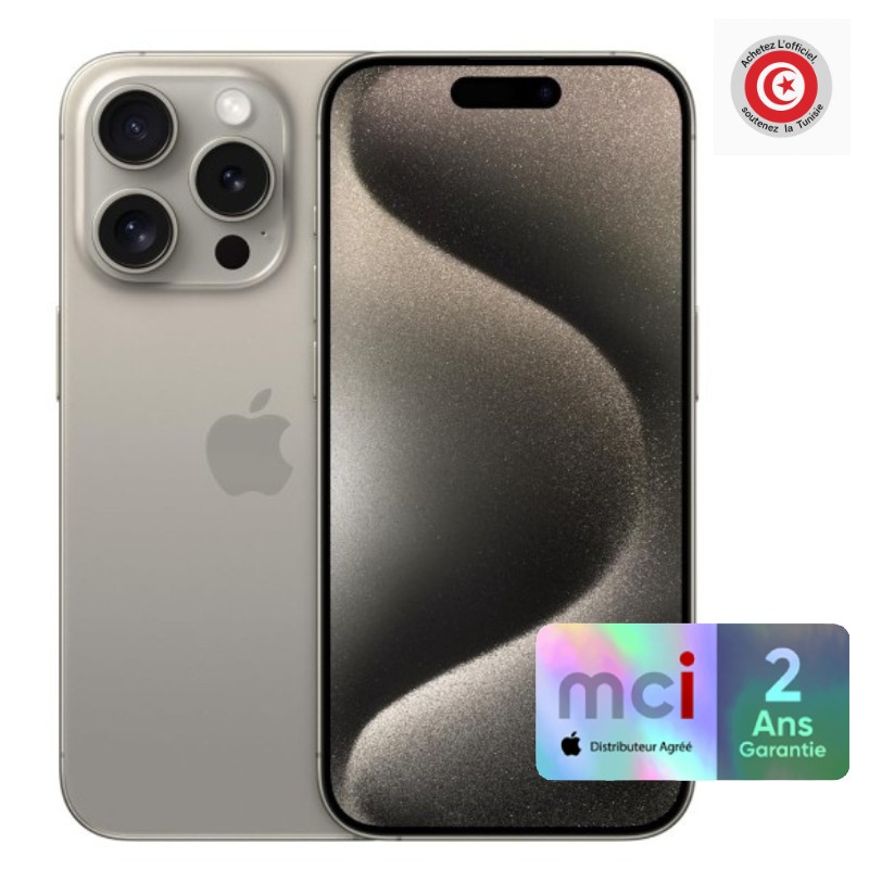 Apple iPhone 15 Pro 128Go - Natural Titan