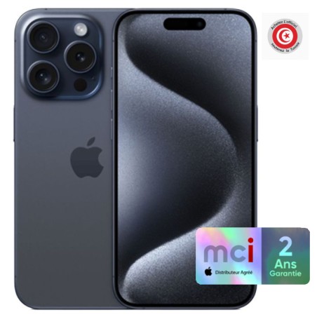 Apple iPhone 15 Pro 128Go - Bleu Titane