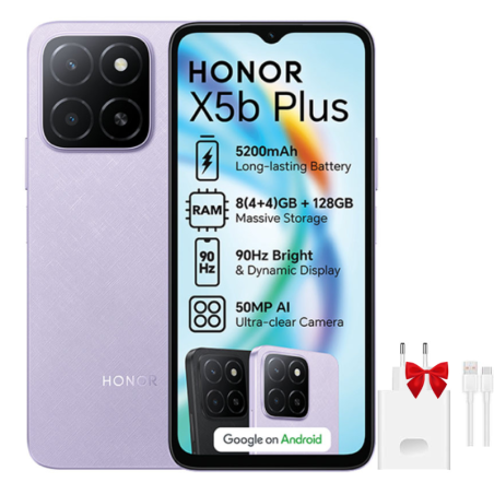 Smartphone Honor X5b plus 4Go 128Go Violet