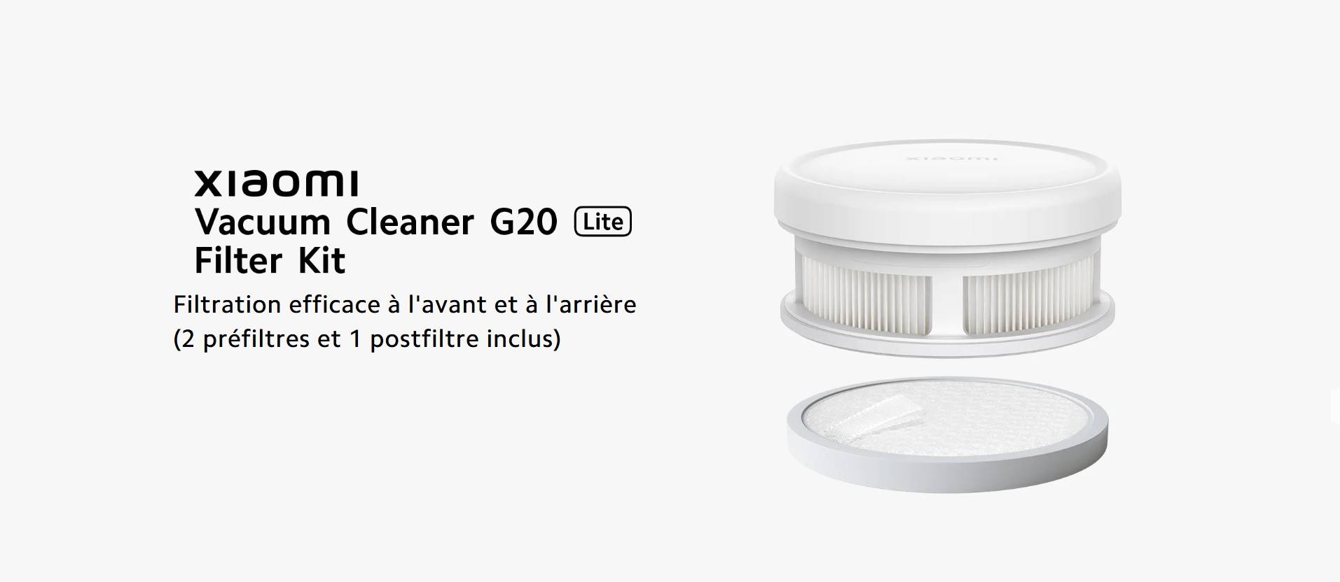 Xiaomi Vacuum Cleaner G20 Lite Filter Kit fiche technique