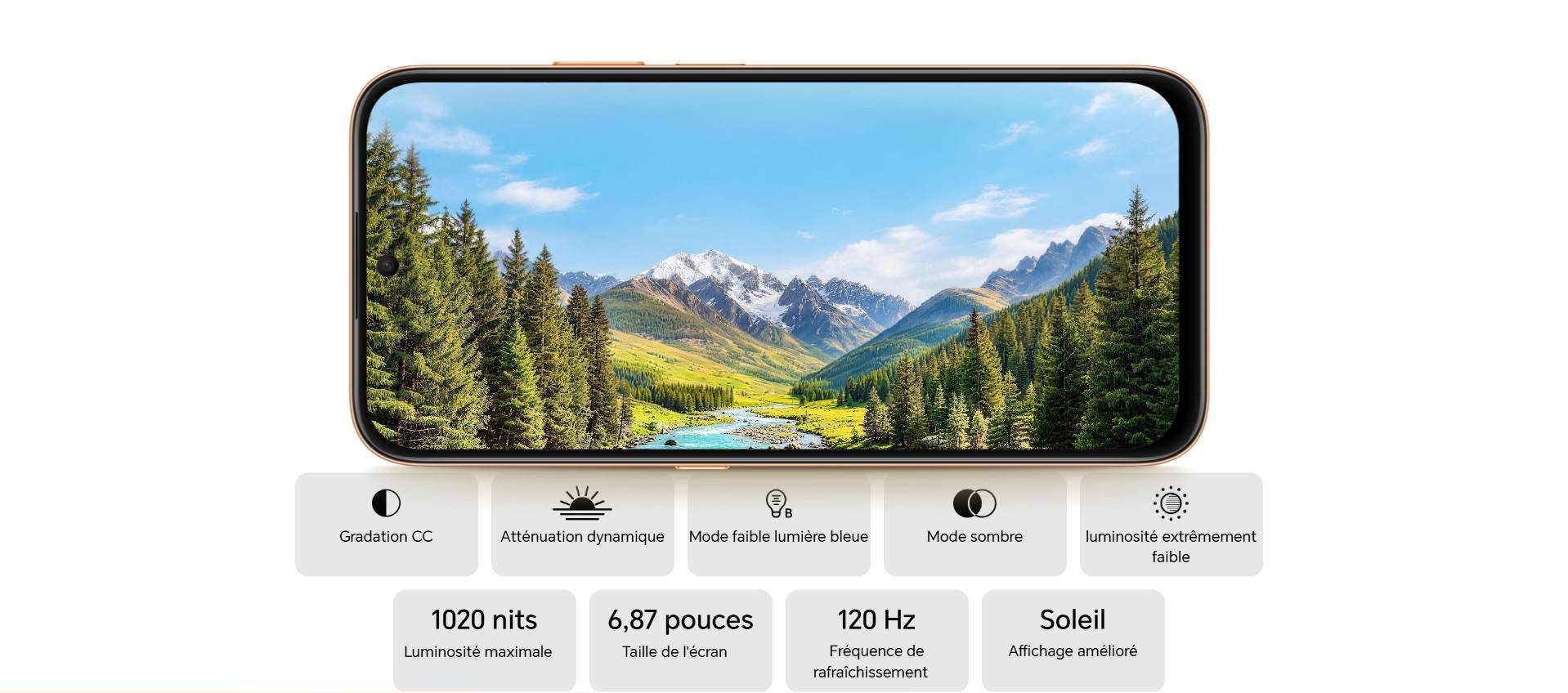 écran-honor-x7e-plus