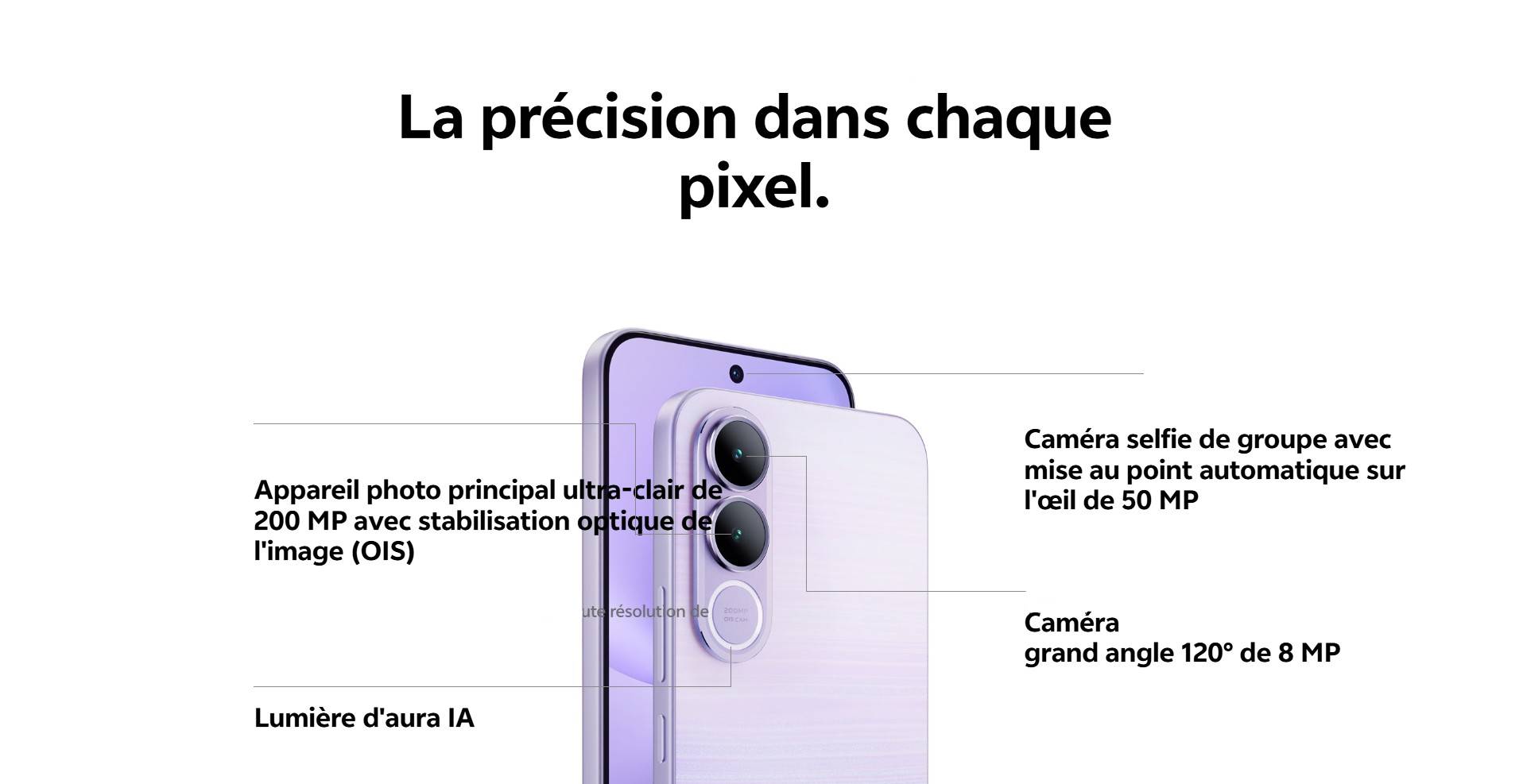 appareil photo vivo v70 fe